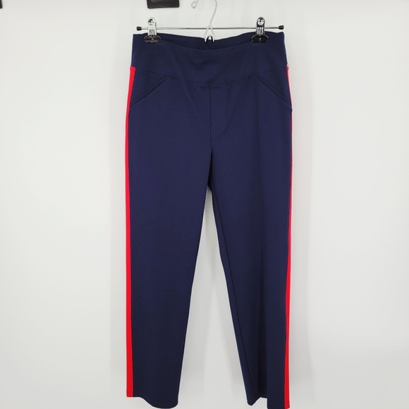 The Cause Collection Navy Red High Waist Pants 6 - Picture 14 of 15